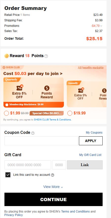 Before: No guest checkout